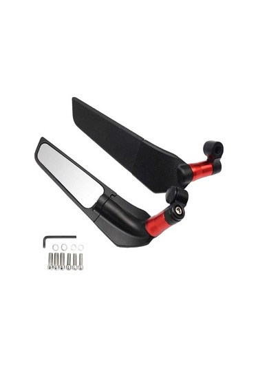 Universal Kırmızı H2 Yarasa Katlanır Ayna Tek Delikli Model Çok Renkli