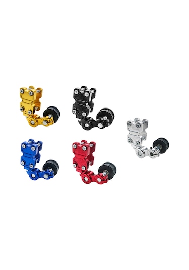 Ranyeek Motosiklet Zincir Ayar Cihazı, Geniş Kullanım Alüminyum Gergi Regülatörü, Off-road Ve Evrensel Uyumlu Mavi Zımpara