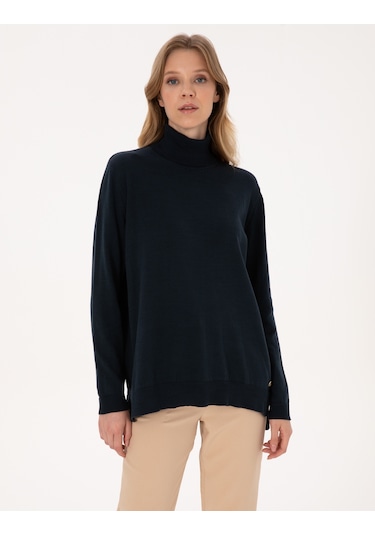 Pierre Cardin Kadın Lacivert Kazak /triko 50316385-vr033 Lacivert