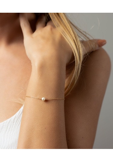 Inci Bileklik Altın Inci Bileklik Sarı Altın