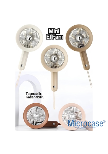 Microcase Fn48 Bilek Askılı Şarj Edilebilir Elde Taşınabilir Mini Fan - Al5300
