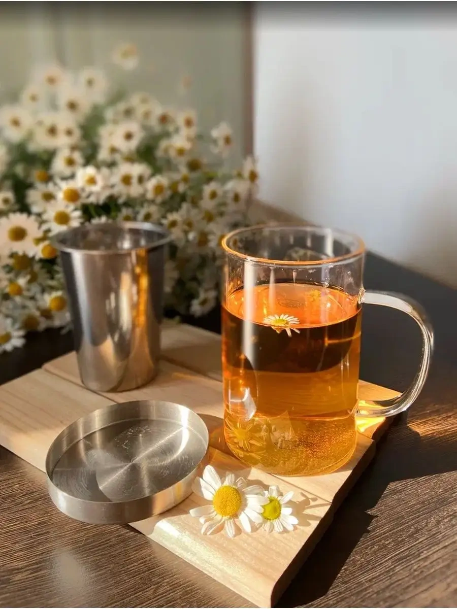 Teastar Cam Demlik Kupa, Kapaklı Ve Süzgeçli Filtre 65953600 Beyaz