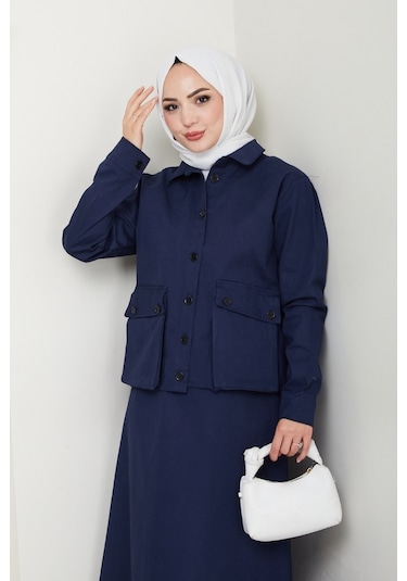 Körük Cepli Gömlek Etek İkili Takım 1551 - Lacivert Lacivert