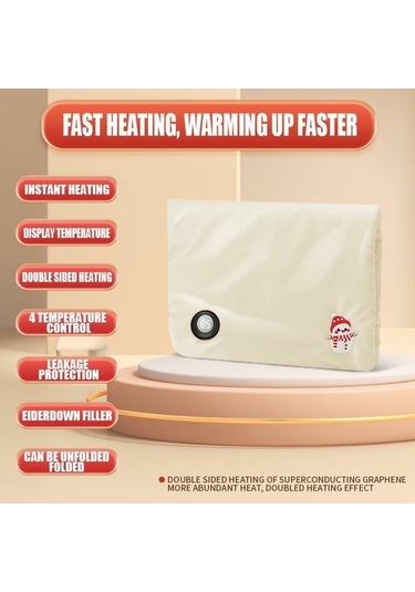 Dm Akıllı Sıcaklık Kontrollü Grafen Isıtmalı El Isıtıcı, 4 Seviye Ce Sertifikalı - Siyah