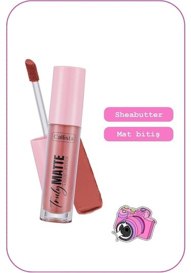 Callista Truly Matte Liquid Lipstick Mat Likit Ruj 402 Mauve Over - Nude