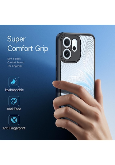 Oppo Reno14 F 5g Dux Ducıs Aimo Serisi Buzlu Hissediyorum Telefon Kılıfı Siyah Siyah