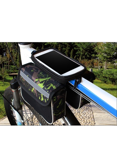 Bisiklet Selesi Çantası, Bisiklet Üst Tüp Çantası, Su Geçirmez Şeffaf Pvc Telefon Koruma Çantası Bisikletçiler İçin