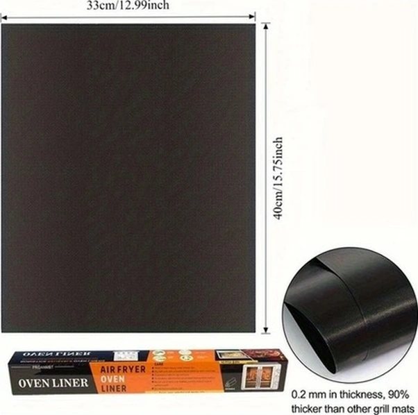 Trendooze Güneşli022 3 Adet Yapışmaz Izgara Altlığı Bbq Fırın Mikrodalga Dayanıklı 33x40cm