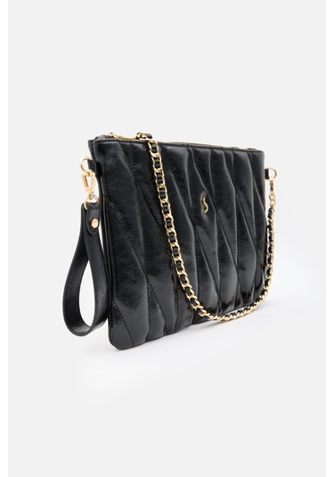 Mila Kapitone El, Omuz Ve Clutch Çanta Siyah