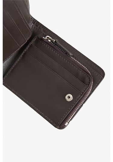 Erkek Kahverengi Deri Cüzdan Kahverengi