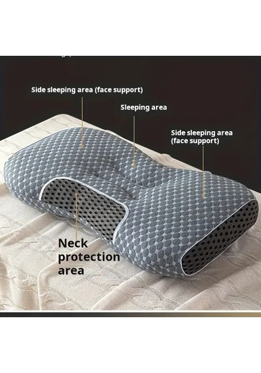 Zyzqstore Servikal Destekli Nefes Alabilen Örme Yastık - Her Zaman Uygun, Çok Renkli, Konforlu Çok Renkli