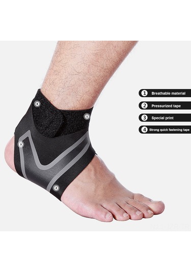 Geeroyoo Spor Topu, Yürüyüş, Dağcılık İçin Spor Ayak Bileği Koruması - Basınçlı, Soluklu, Kayma Önleyici - Unisex Siyah M Boy Ab036