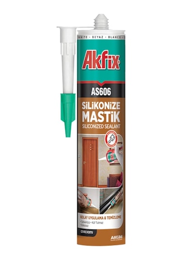 Akfix AS606 Silikonize Mastik 500 G