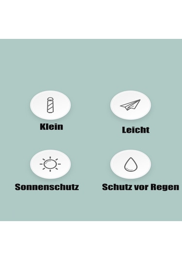 Mini Şemsiye - 6 Kaburga Cep Şemsiyesi, 210t Kumaş, Alüminyum Alaşımlı Şemsiye Çerçevesi - Güneş Koruması/açık Hava Anti-uv Katlanır Şemsiye - Altın Saplı Diğer