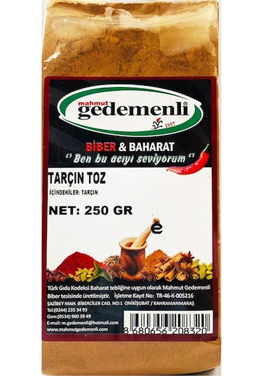 Mahmut Gedemenli Toz Tarçın 250 G