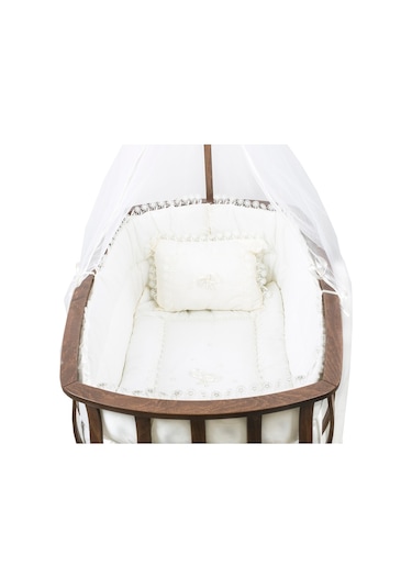 Setaymobilya Doğal Ağaç Beşik, Otantik Sallanan Beşik + Uyku Seti - Setay