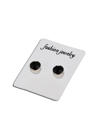 Vkemall Sağlıklı Manyetik Taş Küpe - Şık Ve Fonksiyonel Vücut Bakım Aksesuarı 6mm Siyah