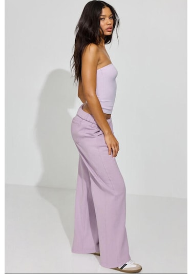 Madmext Lila Bol Paça Kadın Eşofman Altı Mg2279 Lila