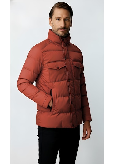 İgs Erkek Kiremit Mont-10103 Turuncu