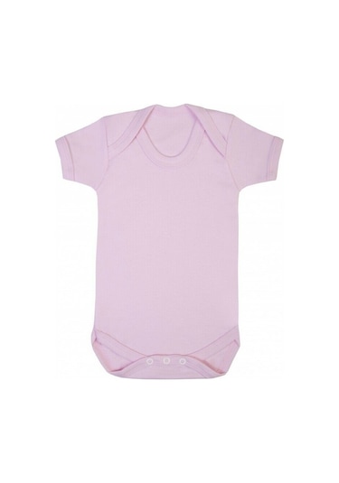 Sema Baby Prematüre Yarım Kol Penye Çıtçıtlı Badi - Pembe