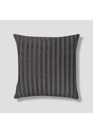 Sezyon Elya Çizgi Desenli 50 50 Zeytin Grisi Kırlent Kılıfı Zeytin Grisi