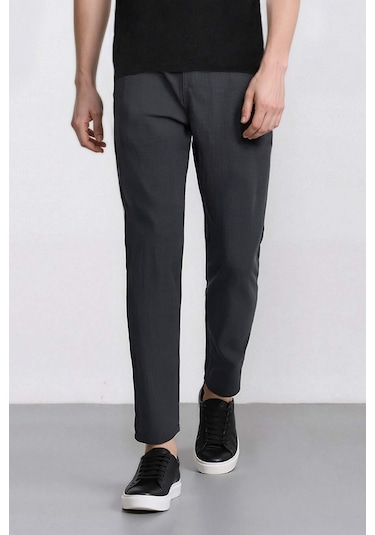 DeFacto %100 Pamuk Keten Görünümlü Pantolon Beli Lastikli Slim Fit Dar Kesim Cepli Düz Paça D2671AX25SMGR439 DeFacto %100 Pamuk Keten Görünümlü Pantolon Beli Lastikli Slim Fit Dar Kesim Cepli Düz Paça D2671AX25SMGR439