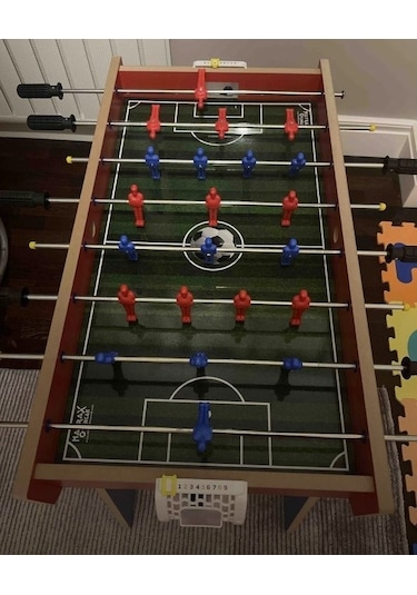 Ahşap Ayaklı Langırt Masası 4 Kollu 24 Figürlü-