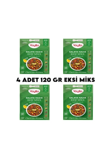Yayla Ekşi Miks Hazır Salata X 4 Adet