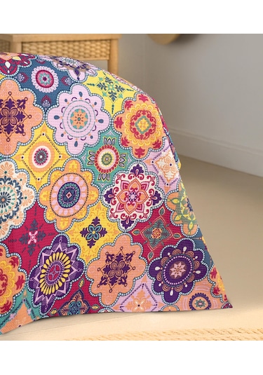 Cotton Collection Tek Kişilik Pike Harmoni Çok Renkli