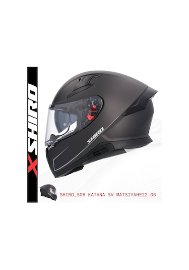 Shiro Fullface Katana M.C Motosiklet Kaskı Kapalı Siyah