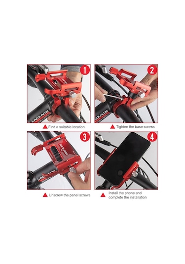 Gub P30 Alüminyum Bisiklet Telefon Tutucu Titanyum Rengi Titanyum Rengi