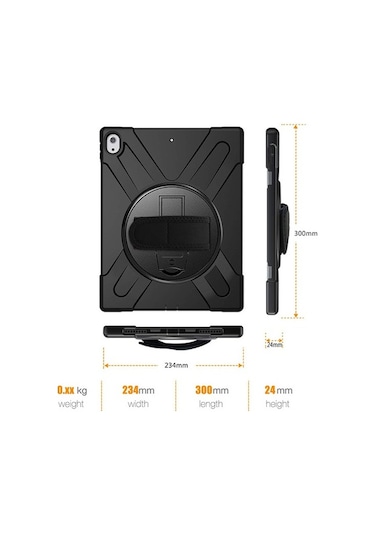Duxweel Apple Uyumlu iPad Pro 12.9 3.Nesil Standlı Zırh Kılıf/Shockproof