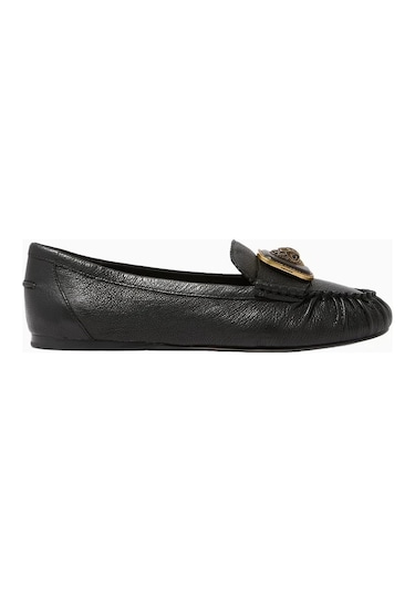 Kurt Geiger Pimlico %100 Deri Lüks Tasarım Mokasen Babet Siyah