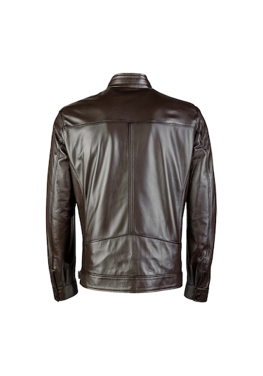 Tamer Tanca Erkek Hakiki Deri Kahverengi Deri Mont 974 Tt-01 Erk Derımont Y23 Fındık Dr Koyu Kahverengi