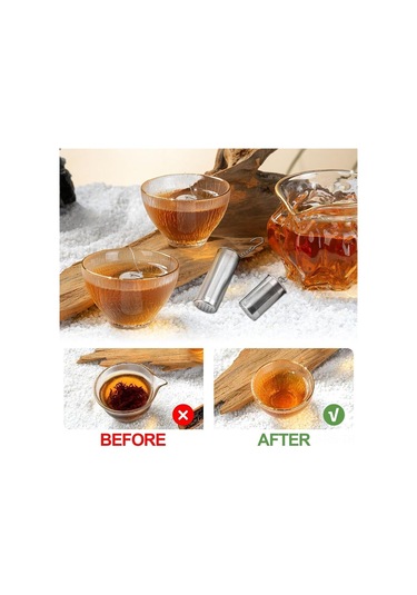 Reedark "lucaser 4 Parça Paslanmaz Çelik Demlik Seti - Kapaklı Ve Zincirli Büyük Çay Süzdürme Topları" Gümüş