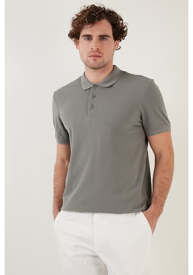 Buratti Pamuklu Regular Fit Düğmeli Erkek Polo Yaka T Shirt 5902127 Açık Haki