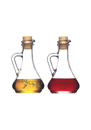 Paşabahçe Cam Paşabahçe Mantar Kapaklı 2'li Yağdanlık Seti Paşabahçe Yağdanlık 769394857359