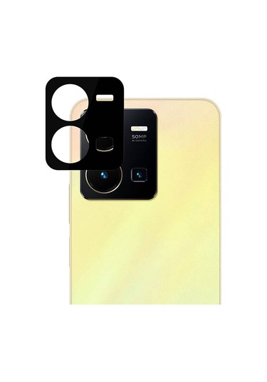 Vivo Y22s Zore 3d Kamera Camı Siyah