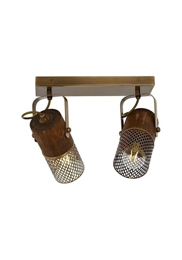 Modern Metal Avize, E27 Ampul İle 32x25 Cm Ölçü 01G Taba