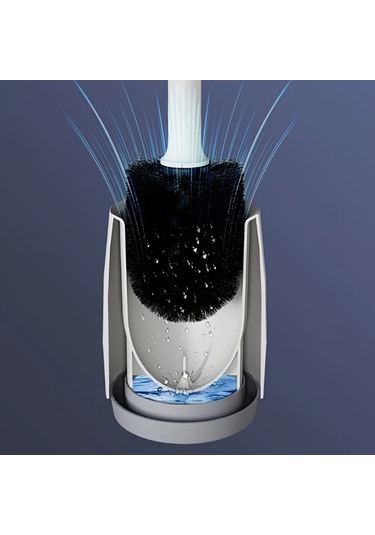 Willowhaven Beyaz Sağlam Plastik Tuvalet Fırçası Yumuşak Kıllı Bağımsız Askılı Dayanıklı beyaz