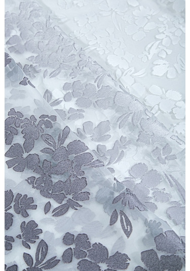 Pannello Tül Perde Beyaz Mor 140x295 Mor