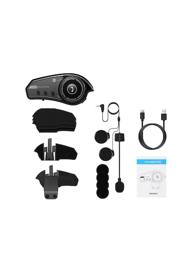 Yifomall Motorsiklet Kask Kulaklığı: Bluetooth 5.0, 800ma Pil, Su Geçirmez, Çok Renkli Işık, Ses Kontrolü