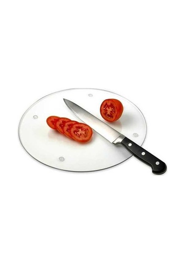 Primepickings Şeffaf Akrilik Yuvarlak Kesme Tahtası, 30x30x0.3cm, Kaymaz Mat, Kullanışlı Yuvarlak Kesim Diğer