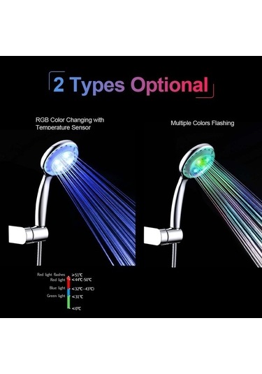 Tongxida Lezzetli Bosphorus Otomatik Renk Led Duşu, Banyo Gümüş Renkli Gümüş