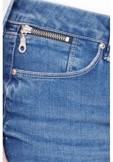 Kadın Jean Kısa Etek Açık Mavi 16S101-4