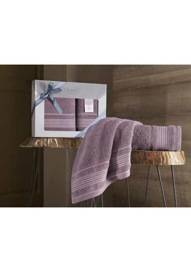 Pamuk Havlu Takımı 2 Li Ladin 50x90/70x140 Cm Lavanta