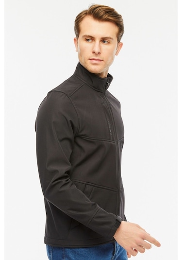 Uniprom Softshell Mont Içi Polarlı Su Ve Rüzgar Geçirmez Pro Model Siyah Erkek Siyah