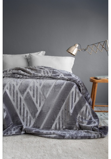 Apricitas Home Decent Grey Çift Kişilik Battaniye 220x240 Cm Gri