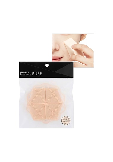 Missha Waffle Puff Köşeli Makyaj Süngeri 4 Adet