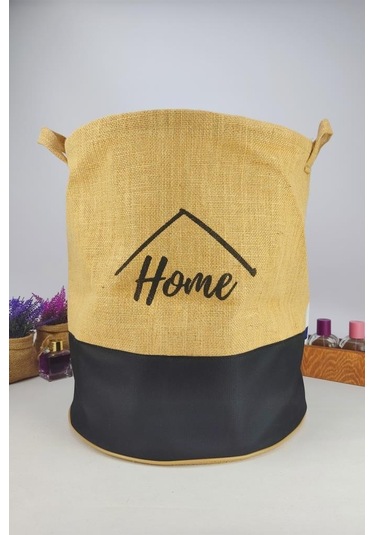 Digithome Hasır Çok Amaçlı Düzenleyici Organizer Mega Yuvarlak Sepet Siyah - Cly-j1012